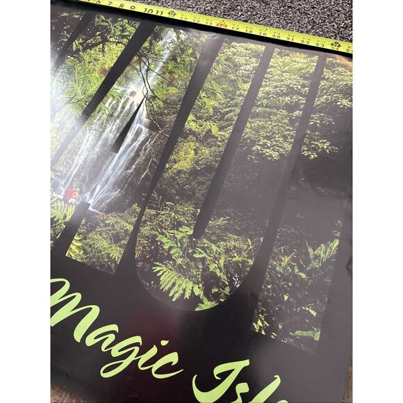 Vintage Maui Hawaii Poster The Magic Isle 28" x 24" Hawaiian Waterfall Tourism - Picture 4 of 6
